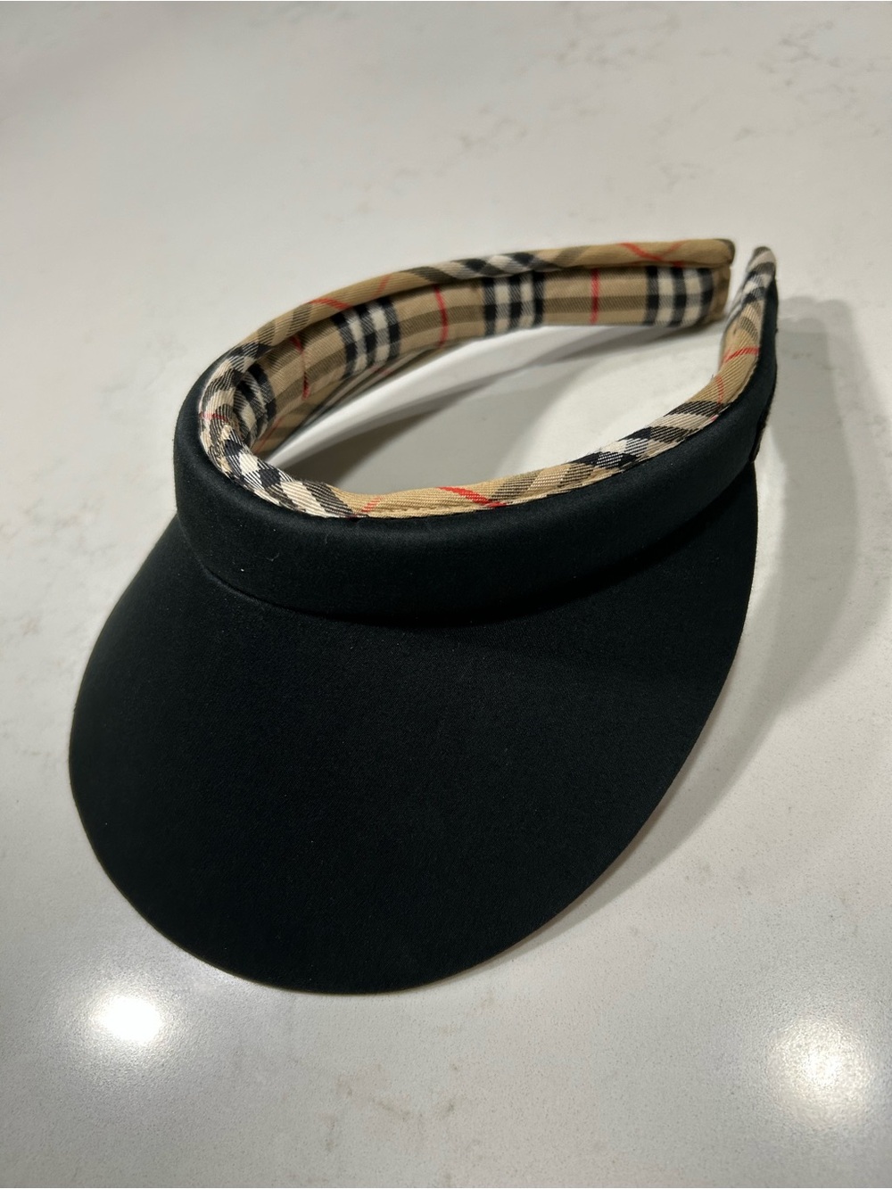 BURBERRY NOVA CHECK WITH BLACK SUN VISOR GOLF/ TENNIS. UNISEX - Picture 2 of 7